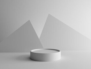 3d platform studio minimal scene with render platform. studio background 3d rendered podium. platform render to show product. Stage showcase platform modern 3d studio grey pedestal floor	