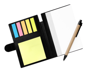 Office notepad with pen