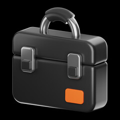 Education hand bag icon 3d rendering on isolated background