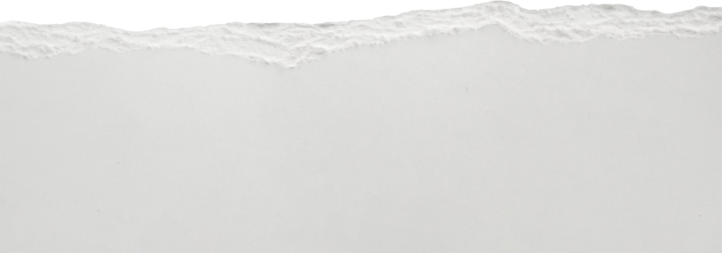 White ripped paper torn edges strips isolated on white background