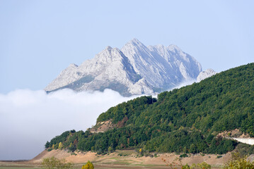 Cloud inversion over the reservoir at Riaño, Pico's de Europa, Spain