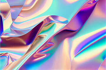Iridescent Foil Abstract Modern Pastel Holographic Background 