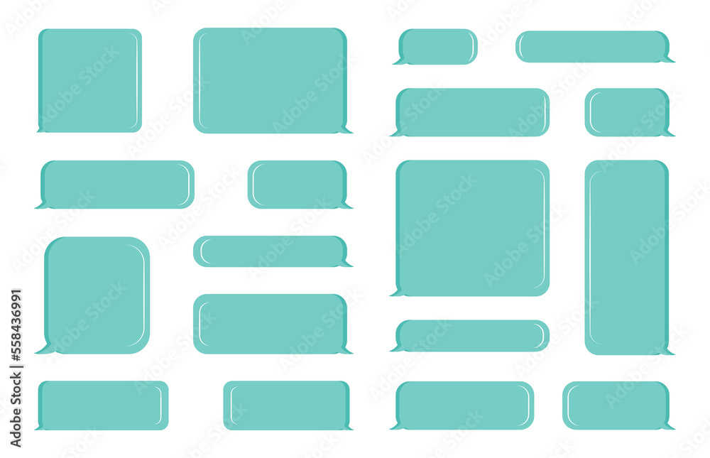 Poster Set of chat message speech bubble. Chat messaging template collection