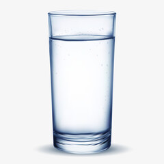 Realistic glasses water cup. 3d glasses water cup