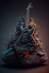 Fototapeta premium wallpaper rock roll, music, surreal, fantasy