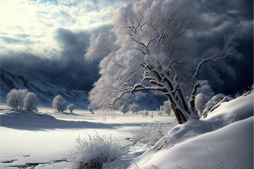 landscape, Winter Wallpaper