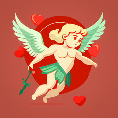 cupid valentine's day, illustration