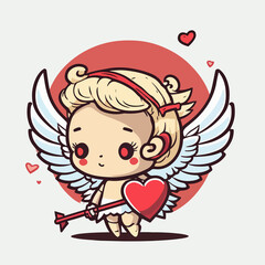 Little cute cupid illustration