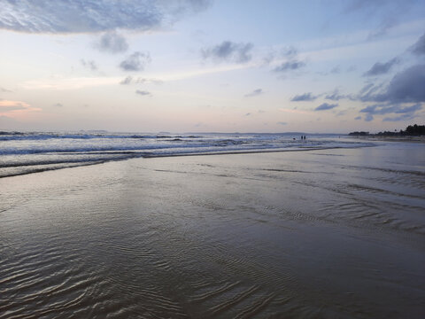 evening sky view in the Goa beach. colva beach.
