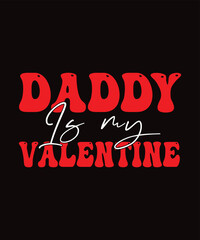 Valentines Typography day T shirt Design.
