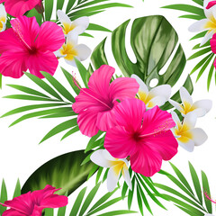 Tropical flower pattern