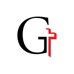 G church letter logo design, g church logo template