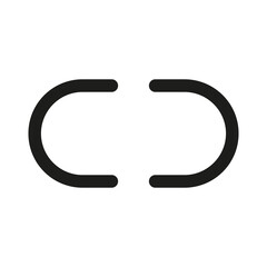 Unlink icon line isolated on white background. Black flat thin icon on modern outline style. Linear symbol and editable stroke. Simple and pixel perfect stroke vector illustration