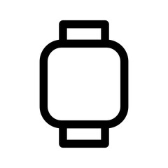 Watch icon line isolated on white background. Black flat thin icon on modern outline style. Linear symbol and editable stroke. Simple and pixel perfect stroke vector illustration