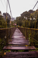 Walk on an old abandoned bridge during the day