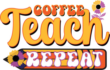 Teacher Retro Sublimation Design