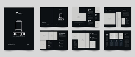 12 page architecture interior portfolio layout template 