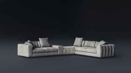 black and white sofa