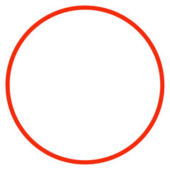 Red circle shape transparent png 