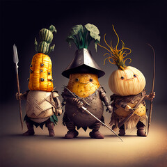 the three musketeers vegetables