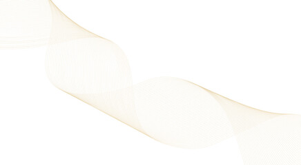 Beautiful golden wavy line on background. Horizontal banner template. Abstract futuristic template.