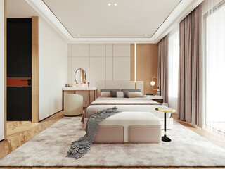 3d render of bedroom