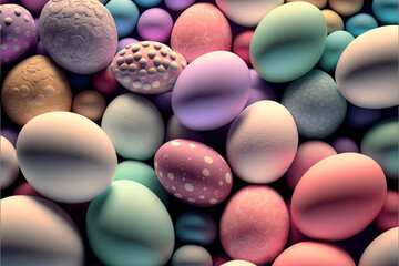 Obraz na płótnie Canvas easter eggs background. Generative AI