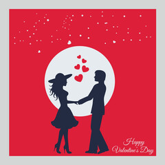 Valentines day social media post banner design template 