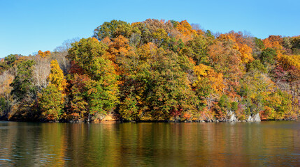 Autumn colors at Warrior's Path State Park in Tennessee, USA