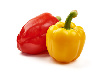 Sweet peppers, isolated on white background.