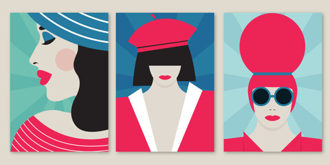 Vector Illustration Woman in a Hat Art