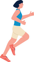 Fototapeta premium Female athlete exercise. Woman running. Person training for competition