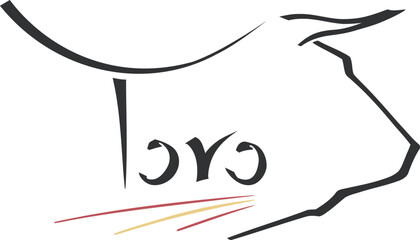 Spanish bull illustration