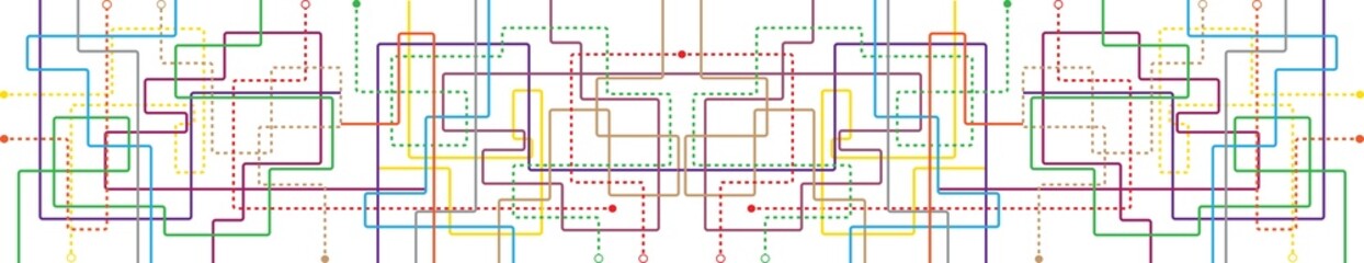 Transparent Retro Map Tube Subway