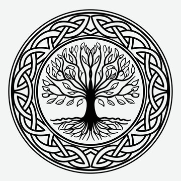 Tree of Life Pendant, Yggdrasil vector	

