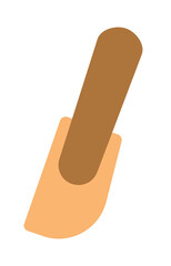 Silicone spatula with handle. Kitchenware for home baking and making desserts. Illustration isolated design