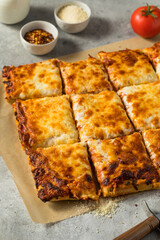 Homemade Grandma Cheese Pizza Pie