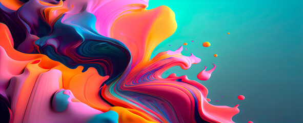 Obraz premium Abstract mixed paint the background