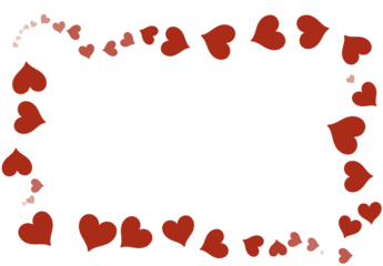 Heart border transparent background