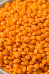 Raw Organic Red Lentils Legume