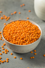 Raw Organic Red Lentils Legume