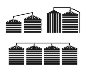 Silo storage icon. Granary icon and  warehouse icon vector © Hunter Leader