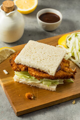 Homemade Japanese Chicken Katsu Sando Sandwich