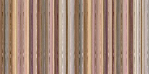 Striped marl in organic texture seamless border. Heathered natural ribbon for cotton fabric. Weave ikat melange. 