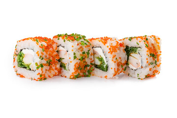 Sushi sobre fondo blanco