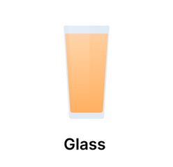 vector glass of orange juice 