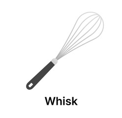 whisk illustration, isolated on white background 