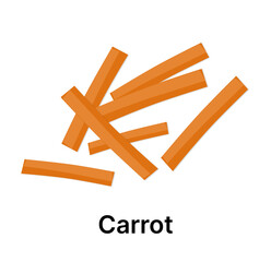 vector carrot sticks illustration, isolated on white background 