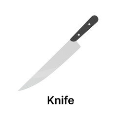 kitchen knife isolated on white background