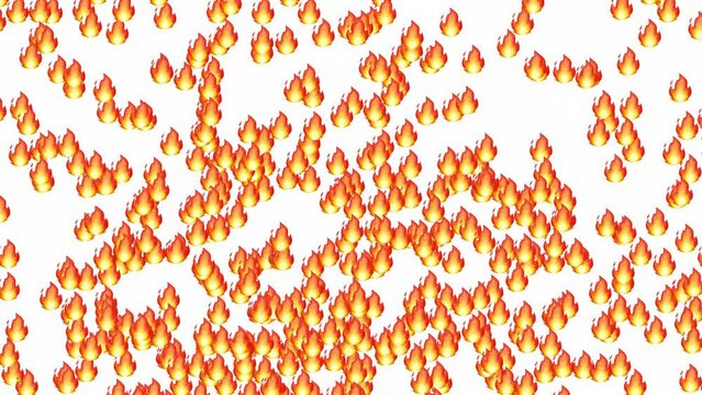 Fire Emoji Background 4k on white